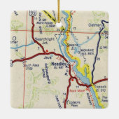 Needles CA  Map Keramisch Ornament (Achterkant)