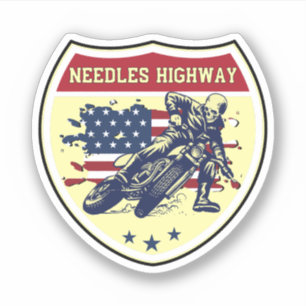 Needles Highway motorfiets roadtrip South Dakota Sticker