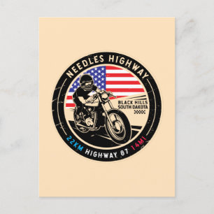 Needles Highway South Dakota Motorcycle Briefkaart