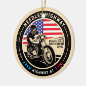 Needles Highway South Dakota Motorcycle Keramisch Ornament (Links)