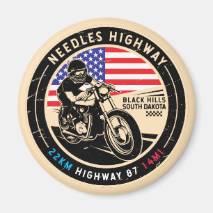 Needles Highway South Dakota Motorcycle Magneet
