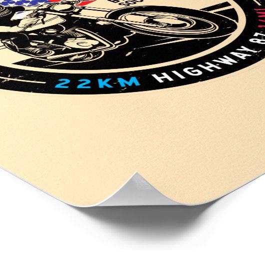 Needles Highway South Dakota Motorcycle Poster (Hoek)