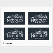 Needles Highway South Dakota Motorcycle Rechthoekige Sticker (Vel)