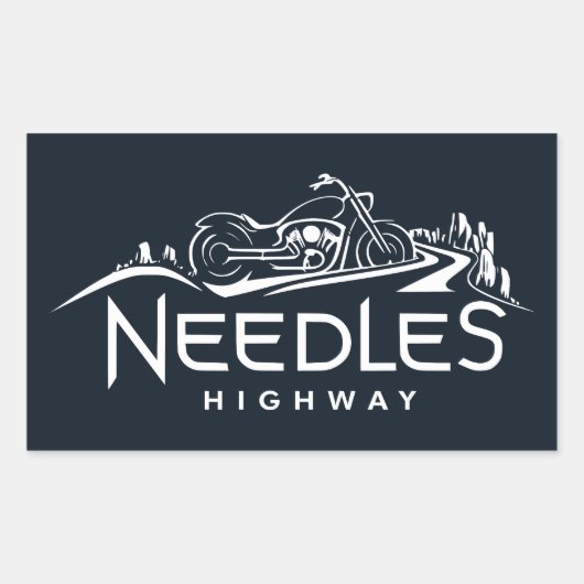 Needles Highway South Dakota Motorcycle Rechthoekige Sticker (Voorkant)