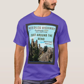 Needles Highway South Dakota Retro Travel T-shirt