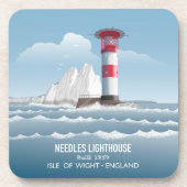 Needles Lighthouse Bier Onderzetter (Voorkant)