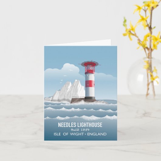 Needles Lighthouse Kaart (Gele Bloem)