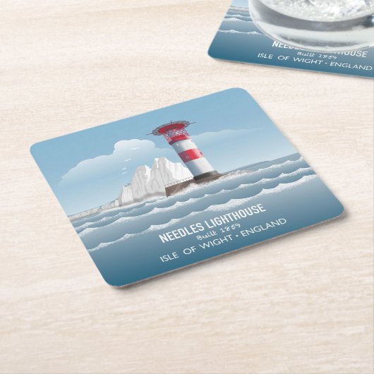 Needles Lighthouse Kartonnen Onderzetters (Schuin)