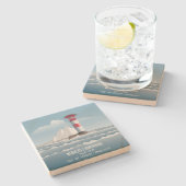 Needles Lighthouse Stenen Onderzetter (Zijkant)