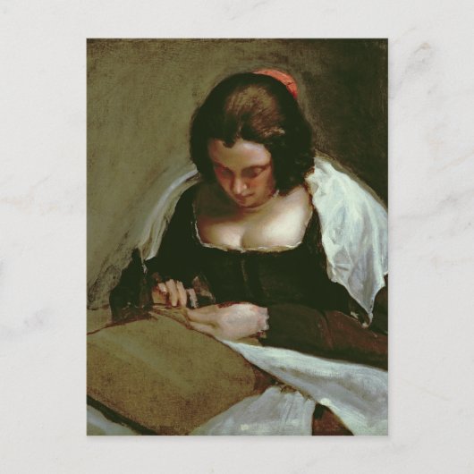 Needlewoman, c.1640-50 briefkaart (Voorkant)