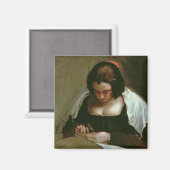 Needlewoman, c.1640-50 magneet (Voorkant / Achterkant)