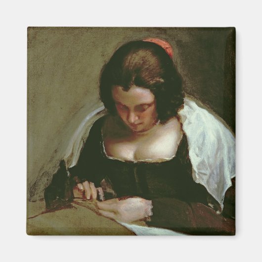 Needlewoman, c.1640-50 magneet (Voorkant)