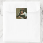 Needlewoman, c.1640-50 vierkante sticker (Tas)