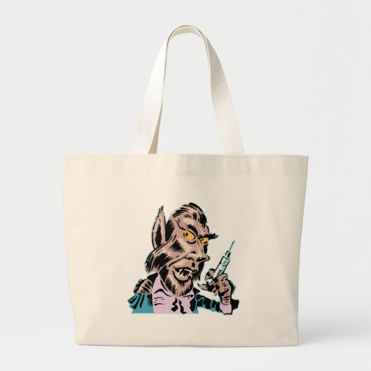 Needling Werewolf Grote Tote Bag (Voorkant)
