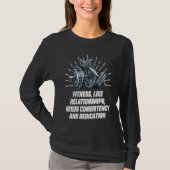 Needs Consistency and Dedication Workout Motivatio T-shirt (Voorkant)