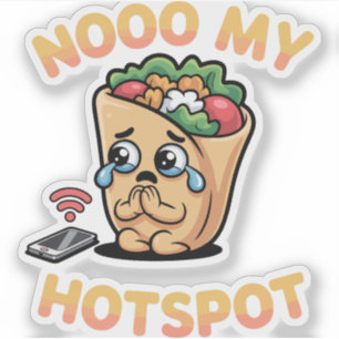 Neeej Mijn Hotspot – Grappige Italiaanse Brainrot  Sticker