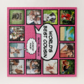 Neef 12 Foto Collage Stripboek Fun Roze Legpuzzel (Horizontaal)