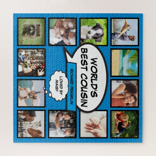 Neef 12 Fotocollage Comic Book Fun Blue Legpuzzel (Horizontaal)