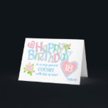 Neef 18th Birthday Rozen Hart Word Art Card Feestdagen Kaart<br><div class="desc">Een en vrouwelijke 18e verjaardagskaart voor je nicht, met roze Albertine rozen, rozenknoppen en decoratieve harten. De cover groet is: 'Happy Birthday tot een heel speciale COUSIN met veel liefde!' met de grote letters van de woorden 'Happy Birthday' gevuld met patronen die coördineren met de rozen van Albertine. Er zijn...</div>