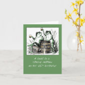 Neef 46th Birthday Frogs Toasting met Bier Kaart (Gele Bloem)