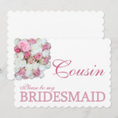 Neef alsjeblieft Bridesmaid Kaart (Voorkant / Achterkant)