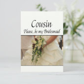 Neef alsjeblieft Bridesmaid Kaart (Staand voorkant)