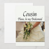Neef alsjeblieft Bridesmaid Kaart (Voorkant / Achterkant)