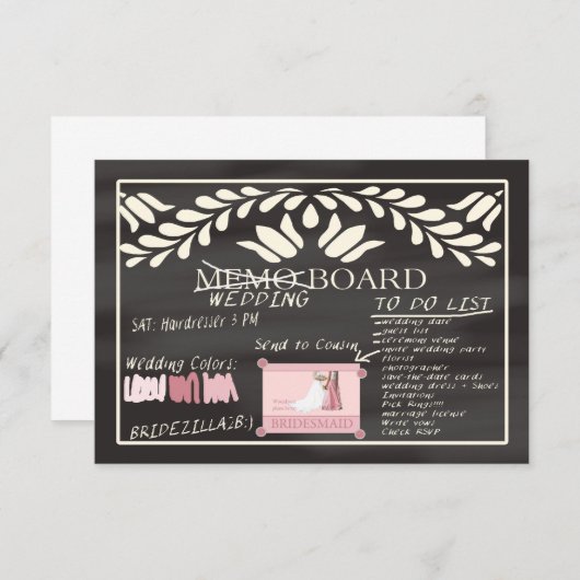 Neef alsjeblieft Bridesmaid Kaart (Voorkant / Achterkant)