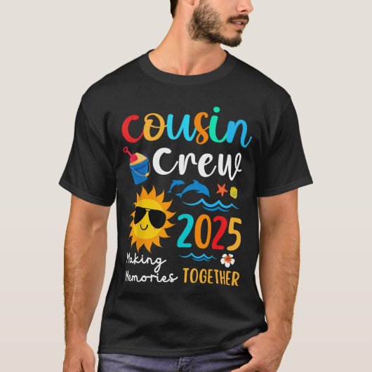 Neef bemanning 2025 Zomervakantie Strand Familiere T-shirt (Voorkant)
