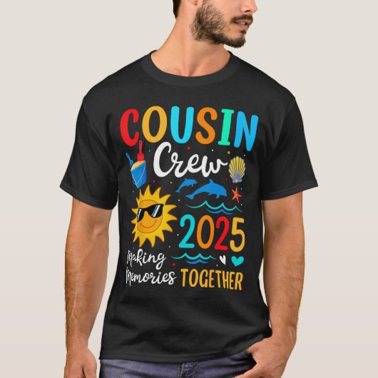 Neef bemanning 2025 Zomervakantie Strand Familiere T-shirt (Voorkant)
