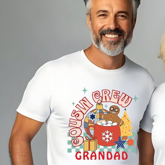 Neef bemanning Grandad Kerstmis bijpassende neven T-shirt