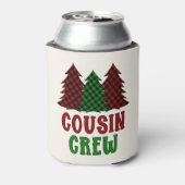 neef-bemanningsbuffel met kerstboom blikjeskoeler (Blikje Achterkant)