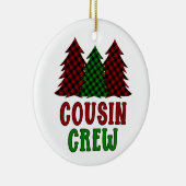 neef-bemanningsbuffel met kerstboom keramisch ornament (Rechts)