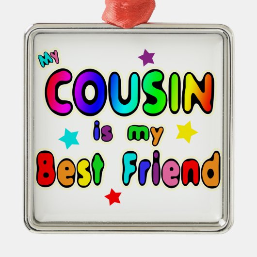 Neef Beste Vriend Metalen Ornament (Voorkant)