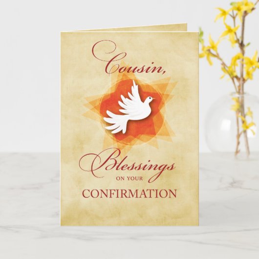 Neef, bevestiging gefeliciteerd, Blessin Kaart (Gele Bloem)