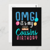 Neef Birthday Cake Funny Balloon Kind Briefkaart (Voorkant / Achterkant)