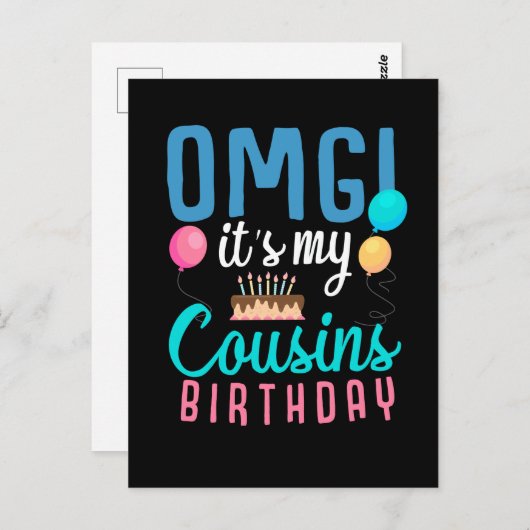 Neef Birthday Cake Funny Balloon Kind Briefkaart (Voorkant / Achterkant)