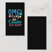 Neef Birthday Cake Funny Balloon Kind Visitekaartje (Voorkant / Achterkant)