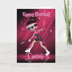 Neef Birthday Card - Tennis Kaart