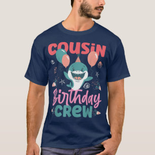 Neef Birthday Crew Cute Shark T-shirt