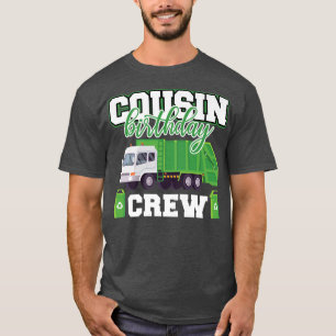Neef Birthday Crew Garbage Truck Family Matting T-shirt