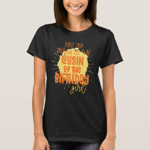 Neef Birthday Girl eerste reis rond de zon T-shirt