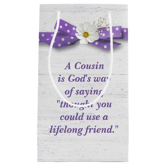 Neef Birthday met Polka Dot Ribbon Klein Cadeauzakje (Voorkant)