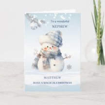 Neef Blauwe Kerst Sneeuwman