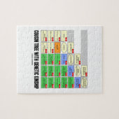 Neef-boom met genetische kinder (lineair) legpuzzel (Horizontaal)