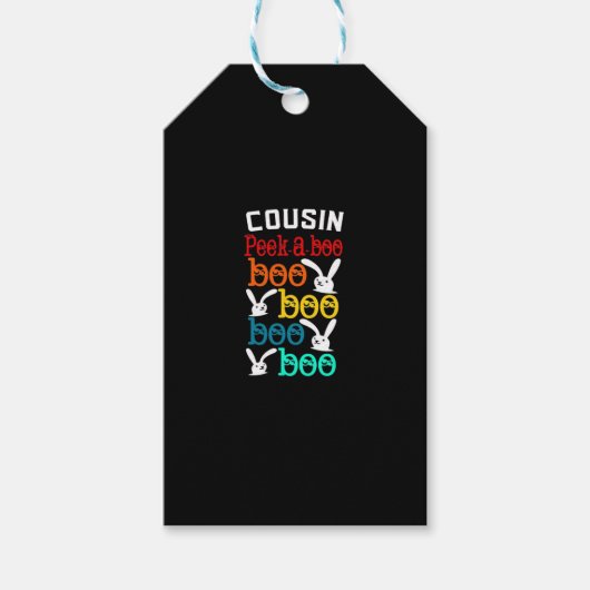 Neef Bunny Game voor nieuwigheid Cadeaulabel (Voorkant)