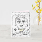 neef cartoon kaart (Gele Bloem)