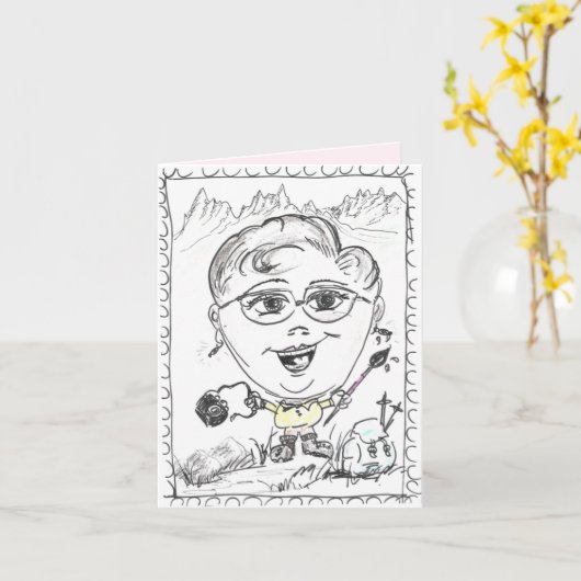 neef cartoon kaart (Gele Bloem)