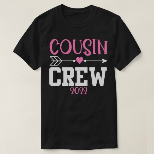 Neef Crew 2022 Beste neef roze meisje T-shirt (Design voorkant)
