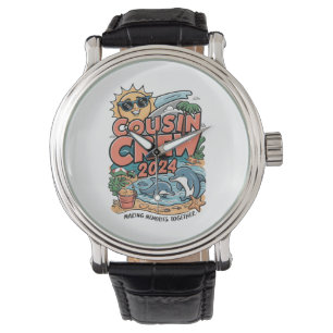 Neef crew 2024 Zomer Vakantie Strand Familie Trip Horloge